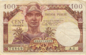 100 francs Trésor Public type 1955