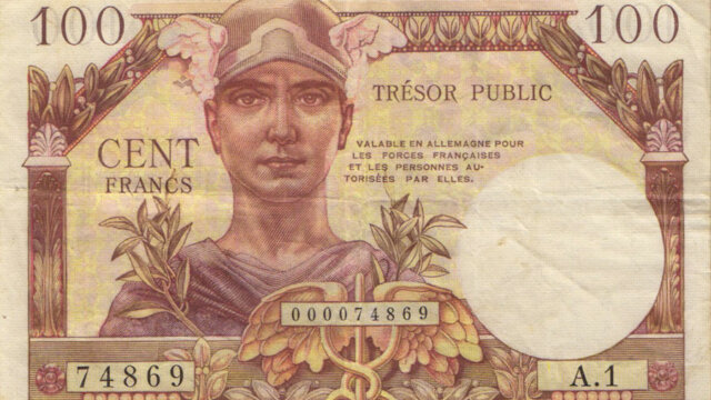 100 francs Trésor Public type 1955