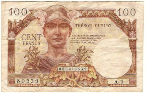 100 francs Trésor Public type 1955