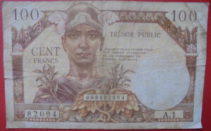 100 francs Trésor Public type 1955