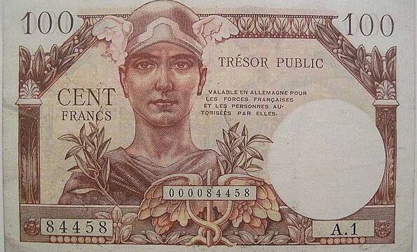 100 francs Trésor Public type 1955