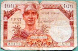 100 francs Trésor Public type 1955