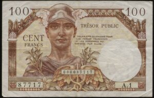 100 francs Trésor Public type 1955