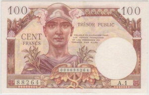 100 francs Trésor Public type 1955