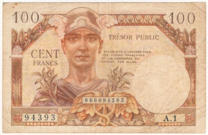 100 francs Trésor Public type 1955