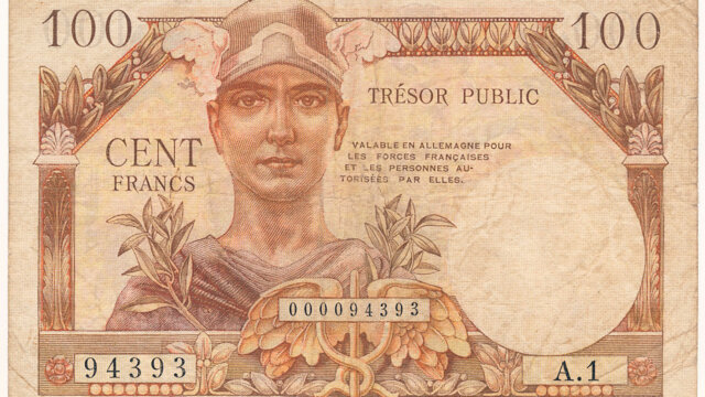 100 francs Trésor Public type 1955