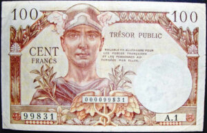 100 francs Trésor Public type 1955