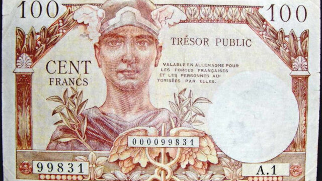 100 francs Trésor Public type 1955