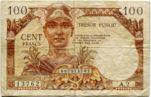 100 francs Trésor Public type 1955