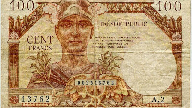 100 francs Trésor Public type 1955