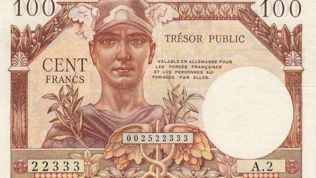 100 francs Trésor Public type 1955