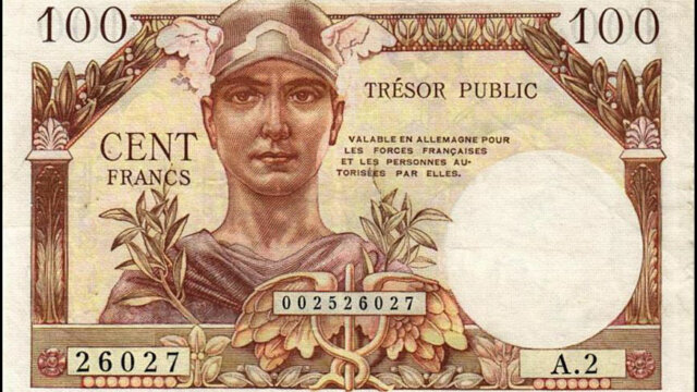 100 francs Trésor Public type 1955