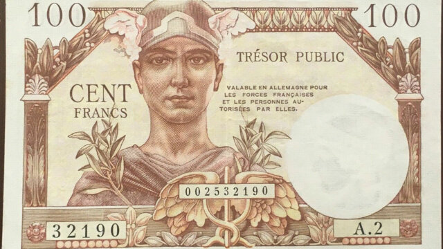 100 francs Trésor Public type 1955