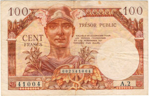 100 francs Trésor Public type 1955