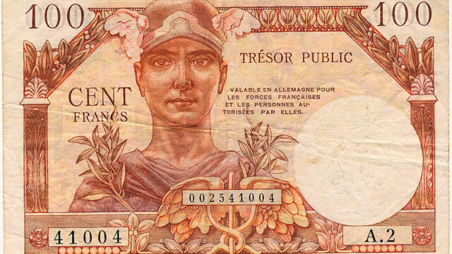 100 francs Trésor Public type 1955