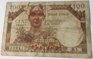 100 francs Trésor Public type 1955