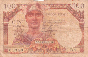 100 francs Trésor Public type 1955