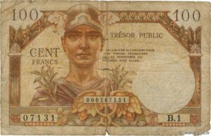 100 francs Trésor Public type 1955