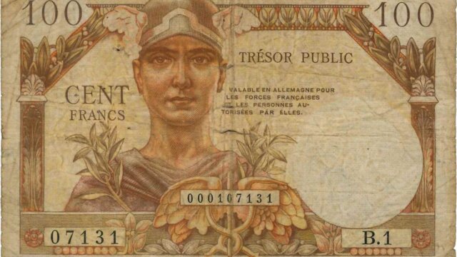 100 francs Trésor Public type 1955