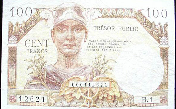 100 francs Trésor Public type 1955