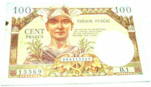 100 francs Trésor Public type 1955