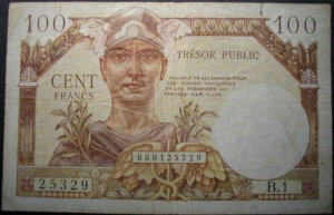 100 francs Trésor Public type 1955