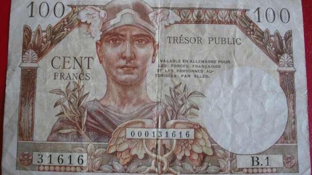 100 francs Trésor Public type 1955