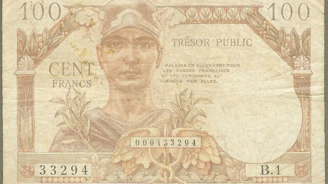 100 francs Trésor Public type 1955