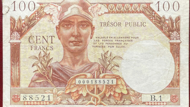 100 francs Trésor Public type 1955