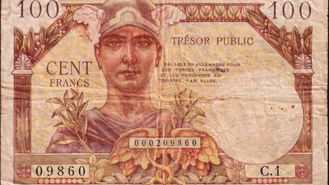 100 francs Trésor Public type 1955