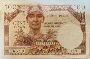 100 francs Trésor Public type 1955