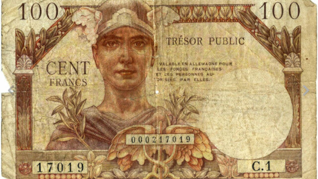 100 francs Trésor Public type 1955