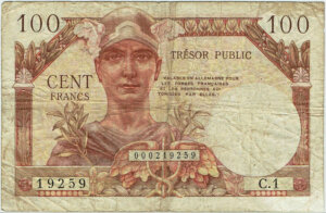 100 francs Trésor Public type 1955