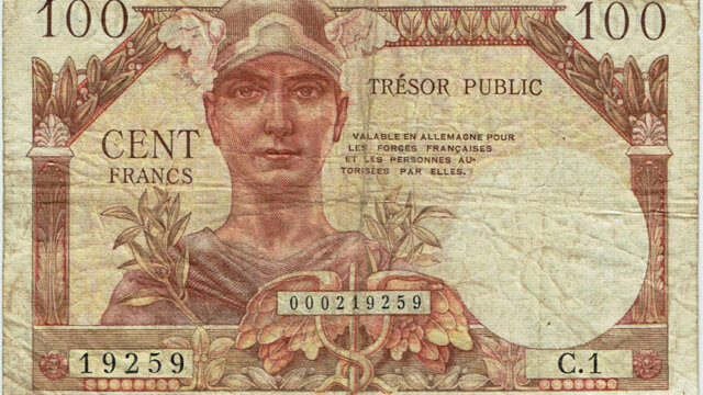 100 francs Trésor Public type 1955