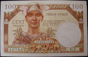 100 francs Trésor Public type 1955