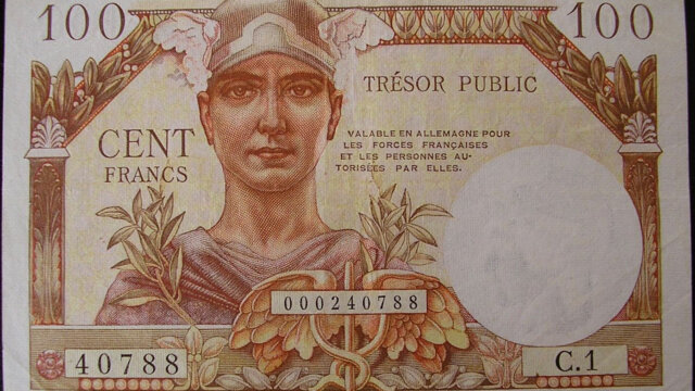 100 francs Trésor Public type 1955