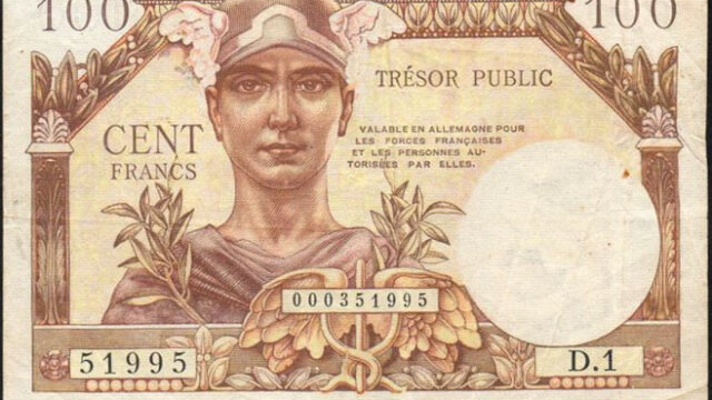 100 francs Trésor Public type 1955