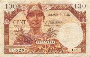 100 francs Trésor Public type 1955