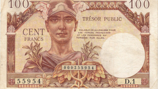 100 francs Trésor Public type 1955