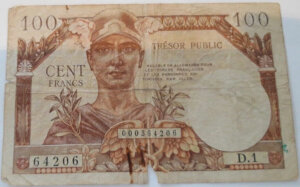 100 francs Trésor Public type 1955