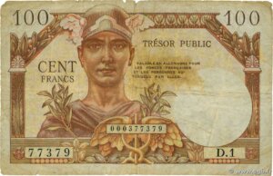 100 francs Trésor Public type 1955