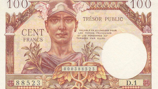 100 francs Trésor Public type 1955