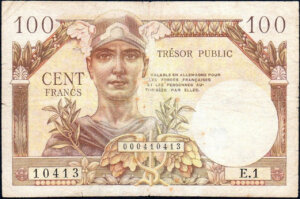 100 francs Trésor Public type 1955