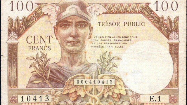 100 francs Trésor Public type 1955