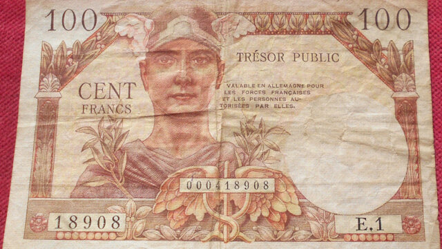 100 francs Trésor Public type 1955