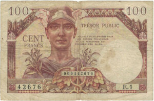 100 francs Trésor Public type 1955