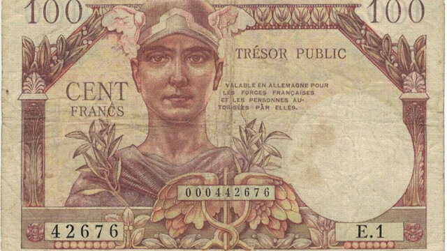 100 francs Trésor Public type 1955