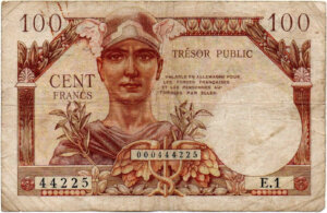 100 francs Trésor Public type 1955