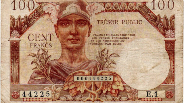 100 francs Trésor Public type 1955