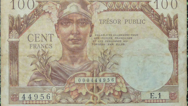 100 francs Trésor Public type 1955